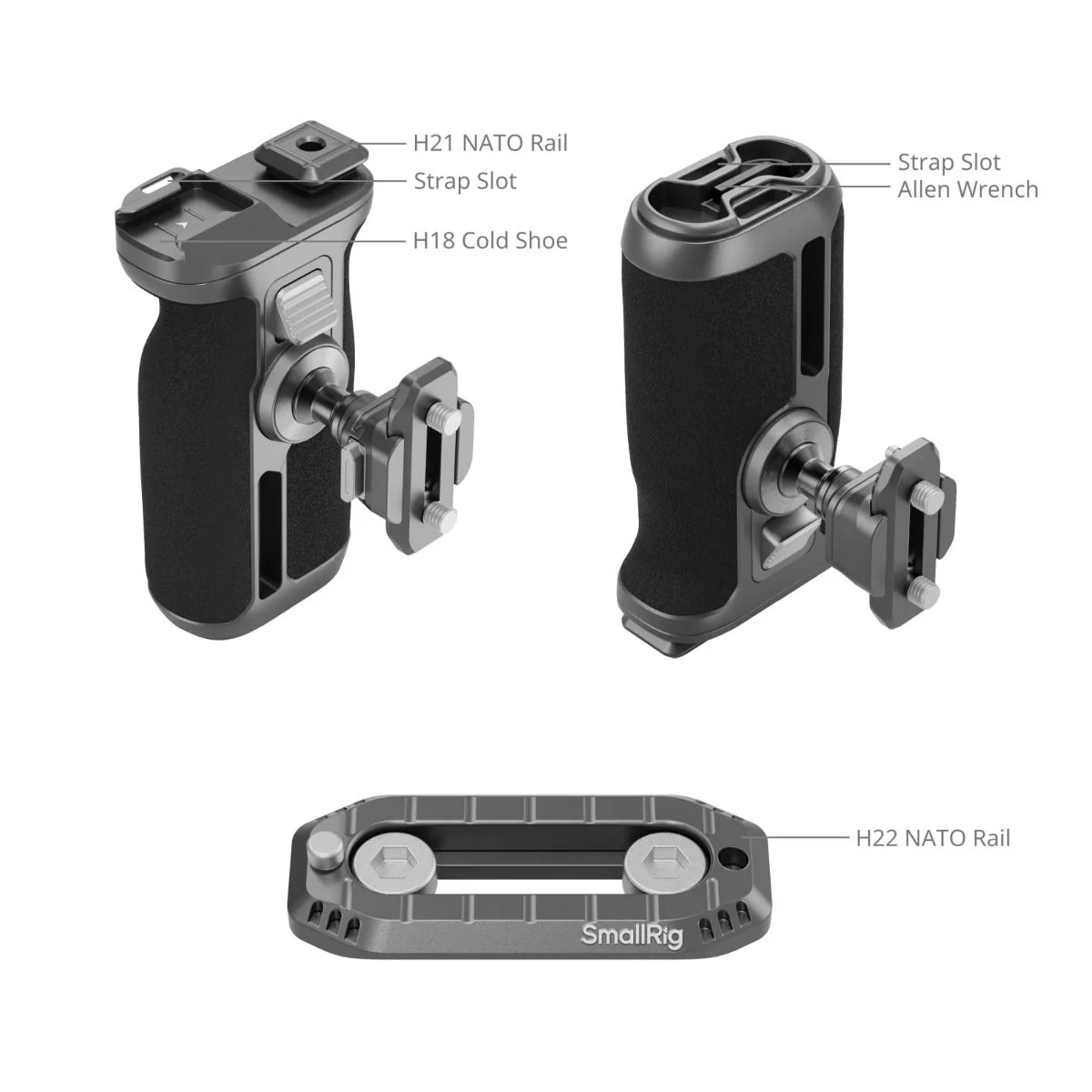 SmallRig HawkLock H21 Quick Release Rotating Side Handle Kit 4485 - Image 4