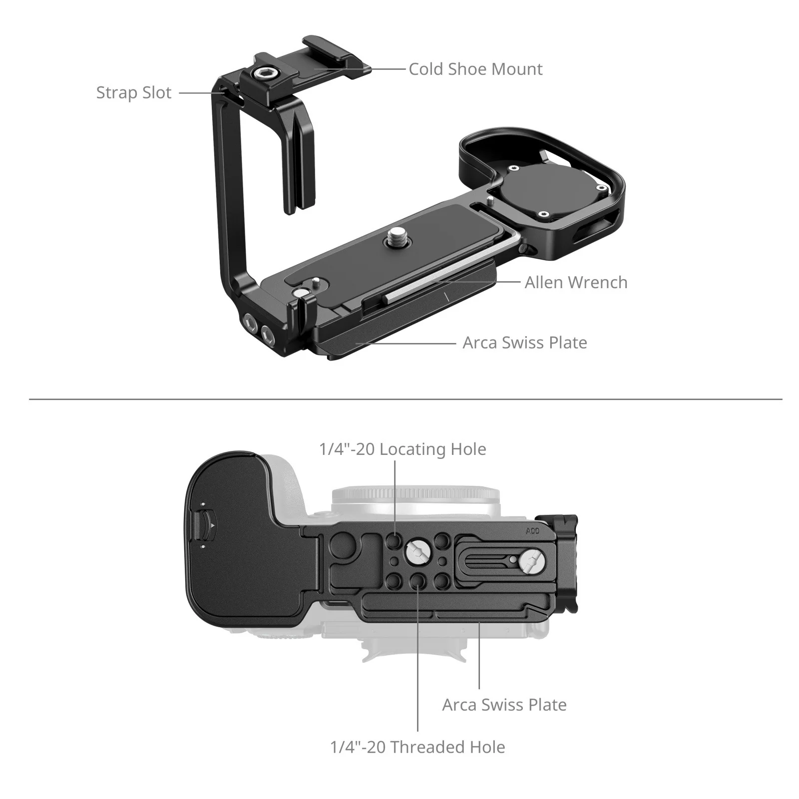 SmallRig L-Shaped Mount Plate with AirTag Slot for Canon EOS R6 Mark III / R6 Mark II / R5 Mark II 5962 - Image 5
