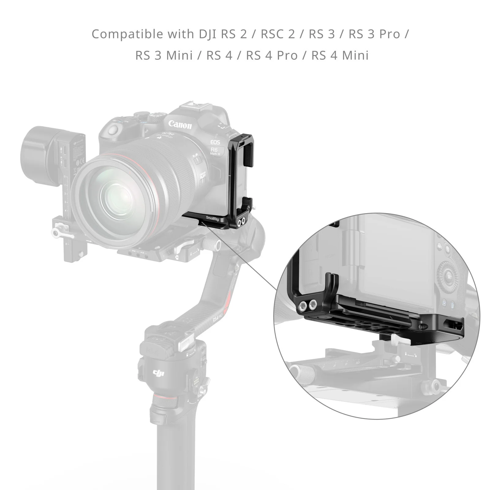 SmallRig L-Shaped Mount Plate with AirTag Slot for Canon EOS R6 Mark III / R6 Mark II / R5 Mark II 5962 - Image 7