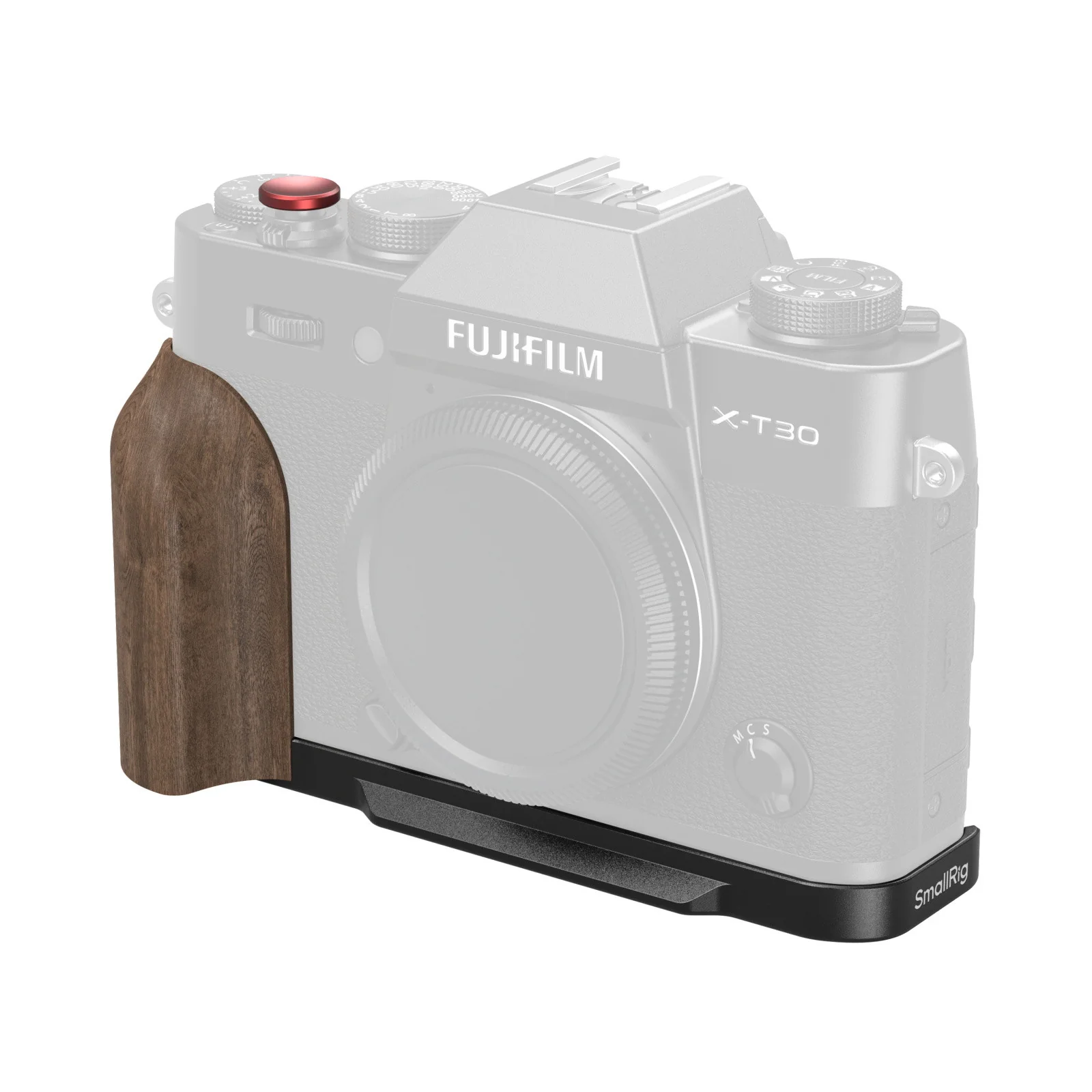 SmallRig L-Shaped Mount Plate with Wooden Handle for FUJIFILM X-T30 / X-T30 II / X-T30 III (Black) 5666