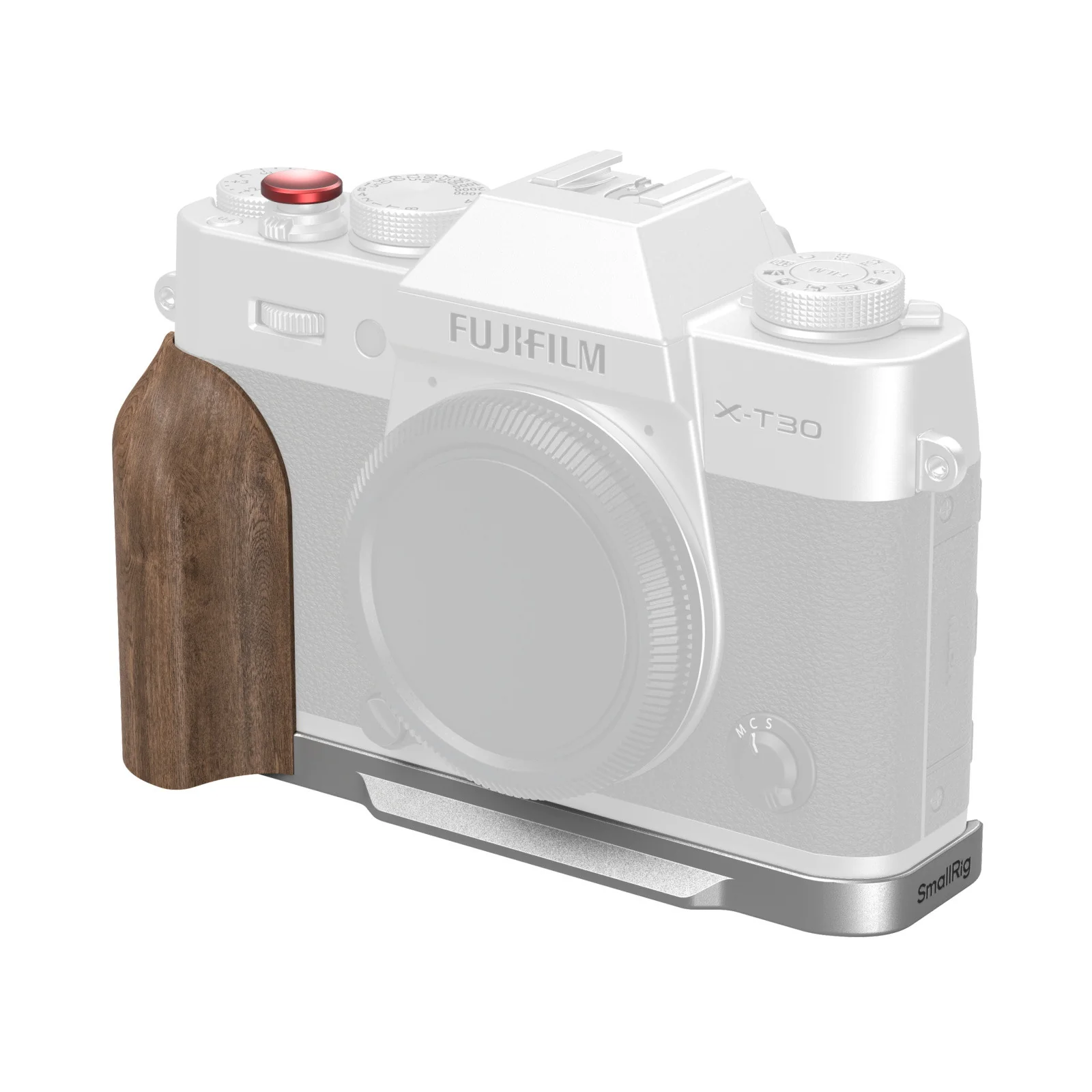 SmallRig L-Shaped Mount Plate with Wooden Handle for FUJIFILM X-T30 / X-T30 II / X-T30 III (Silver) 5667 - Image 6
