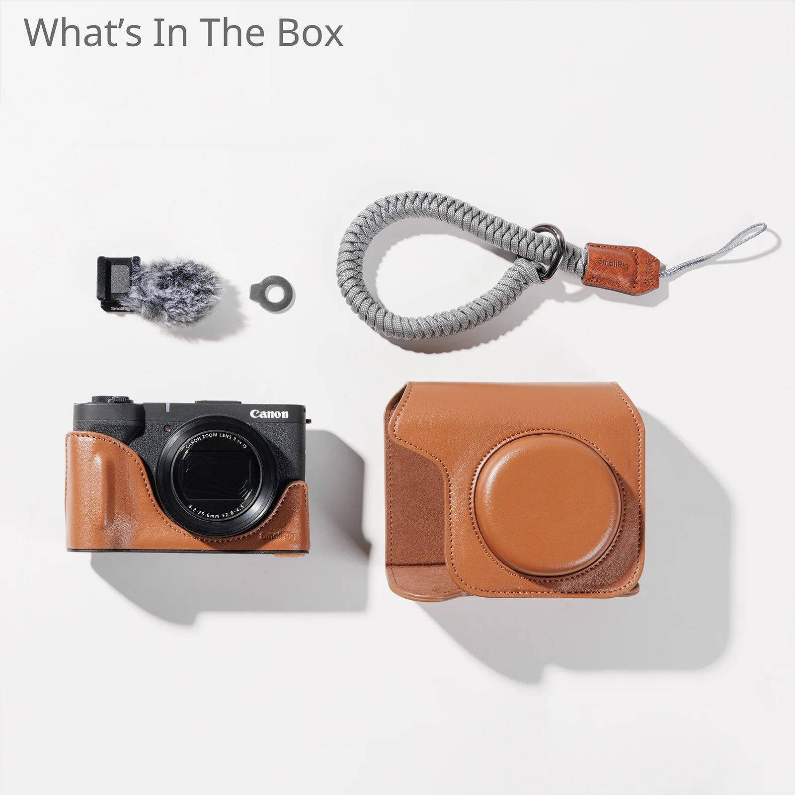 SmallRig Leather Case Kit for Canon PowerShot V1 (Brown) 5385 - Image 3