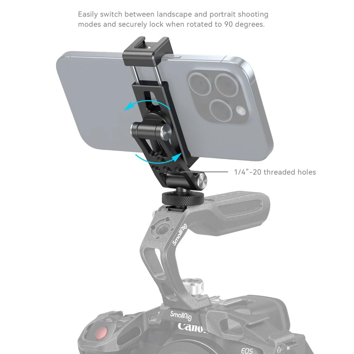 SmallRig Metal Phone Holder with Cold Shoe Mount 4382 - Image 4