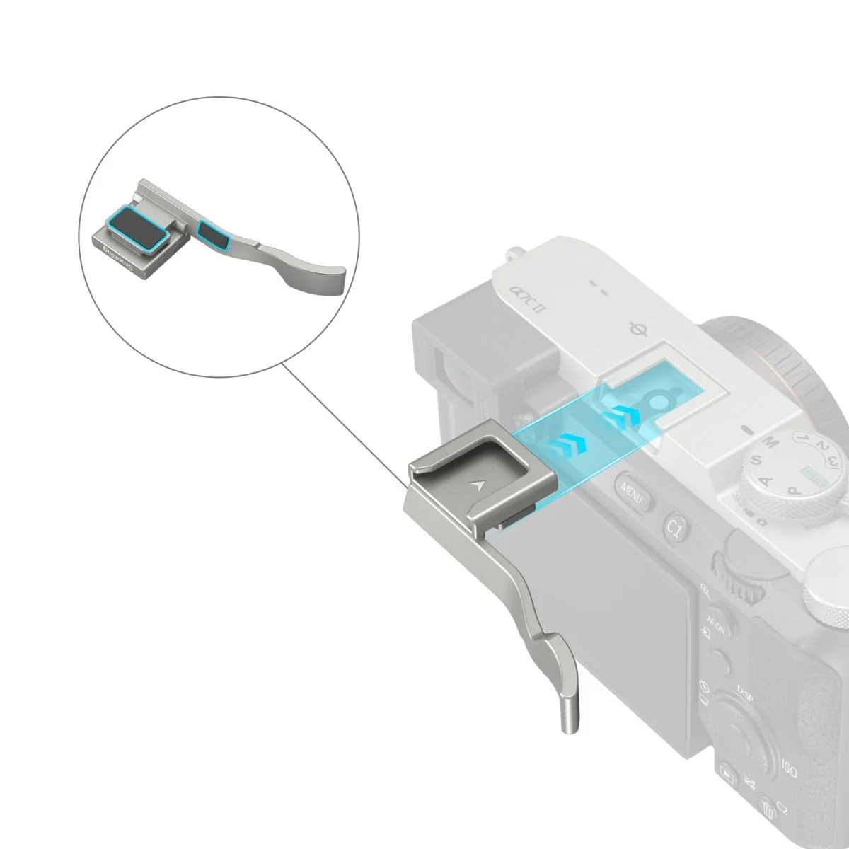 SmallRig Thumb Grip for Sony Alpha 7C II / Alpha 7CR / Alpha 7C (Silver) 4818 - Image 4