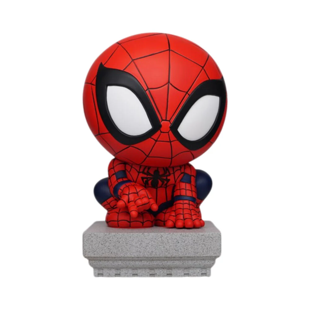 Spider-Man Crouching PVC Figural Coin/Piggy Bank 5.9in Action Figure Red