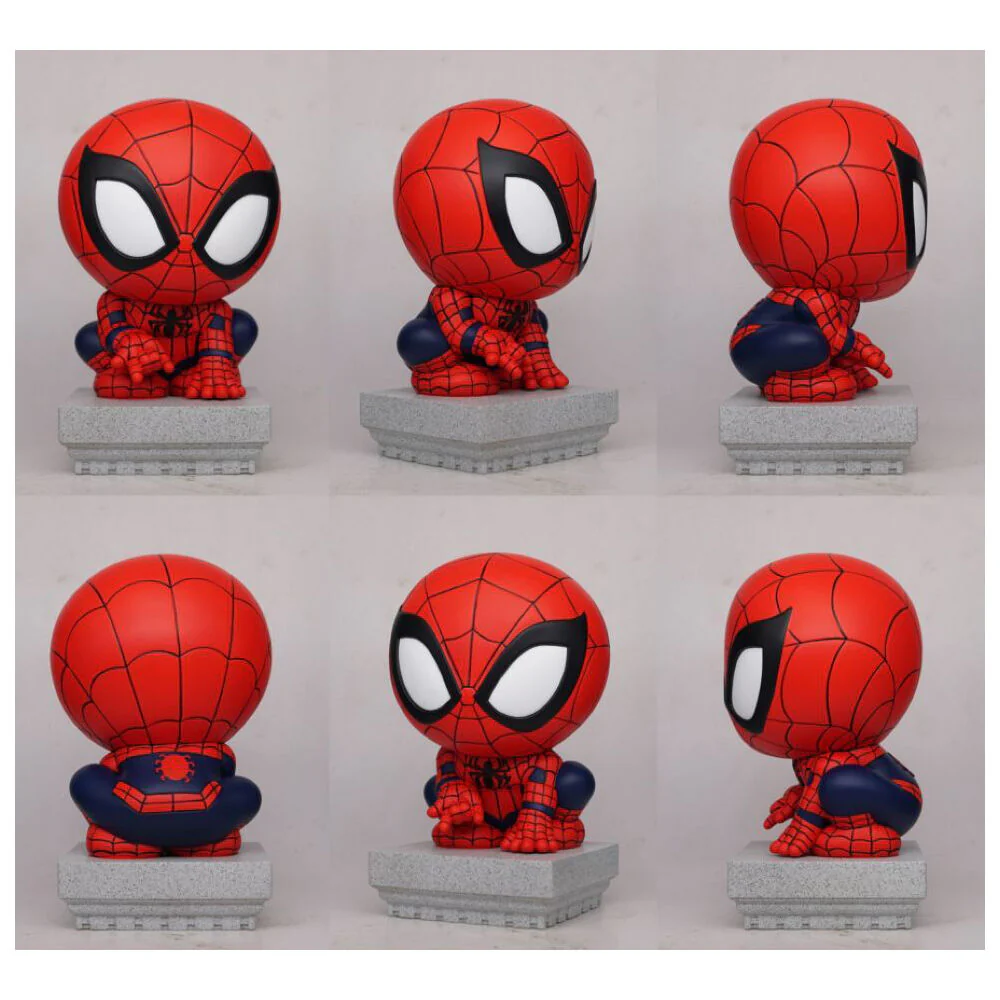 Spider-Man Crouching PVC Figural Coin/Piggy Bank 5.9in Action Figure Red - Image 2