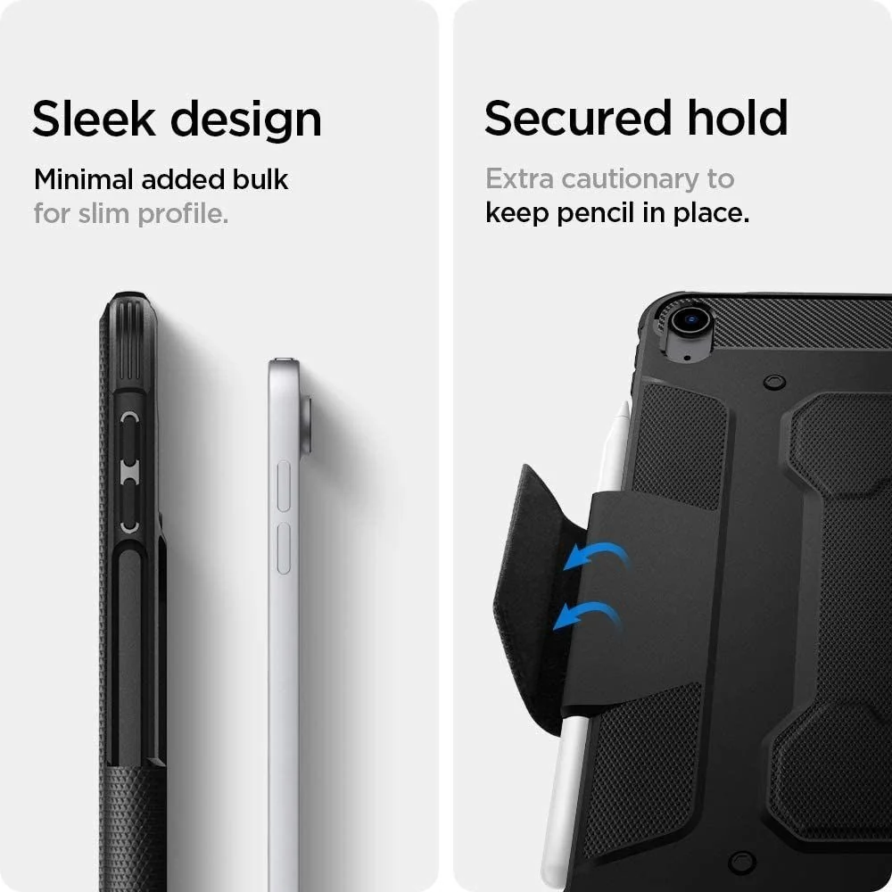 Spigen Apple iPad Air 11-inch M4/M3/M2 (2026/2025/2024) /10.9-inch 5th Gen (2022) /10.9-inch 4th Gen (2020) Rugged Armor Pro Case (Black) - Image 4