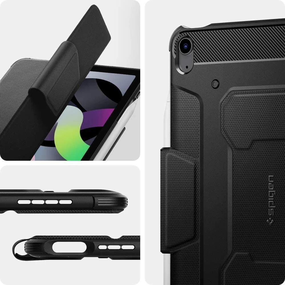 Spigen Apple iPad Air 11-inch M4/M3/M2 (2026/2025/2024) /10.9-inch 5th Gen (2022) /10.9-inch 4th Gen (2020) Rugged Armor Pro Case (Black) - Image 5
