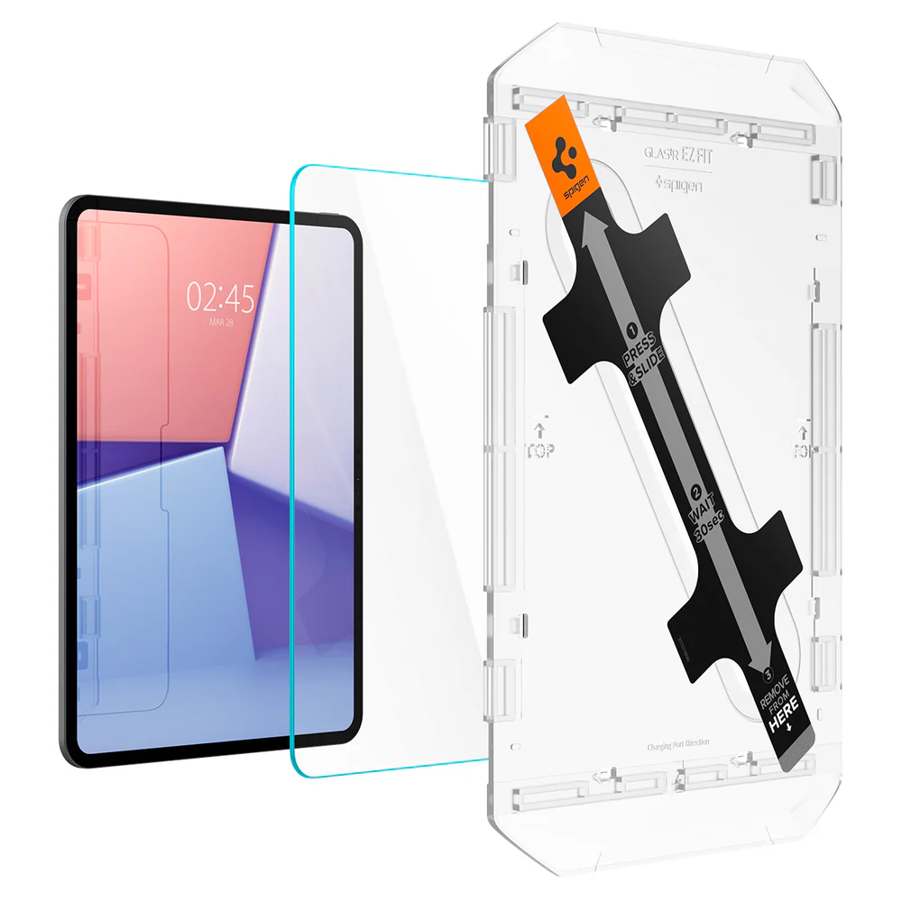 Spigen Apple iPad Pro 11 M5/M4 (2025/2024) EZ Fit GLAS.tR Slim 1PC Glass Screen Protector (Clear) - Image 4