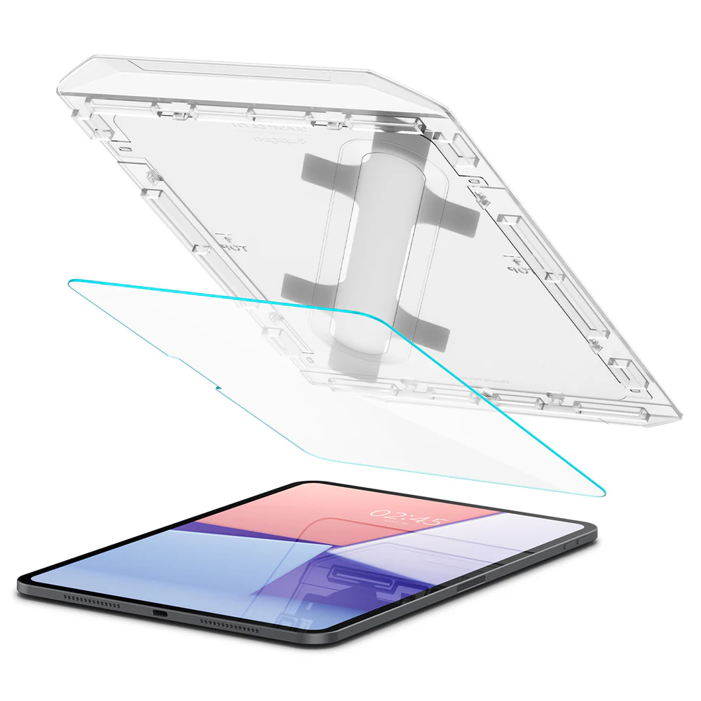 Spigen Apple iPad Pro 11 M5/M4 (2025/2024) EZ Fit GLAS.tR Slim 1PC Glass Screen Protector (Clear) - Image 5