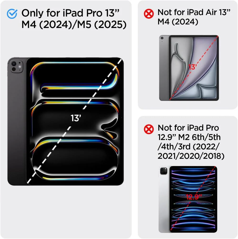 Spigen Apple iPad Pro 13 M5/M4 (2025/2024) Rugged Armor Pro Case (Black) - Image 2