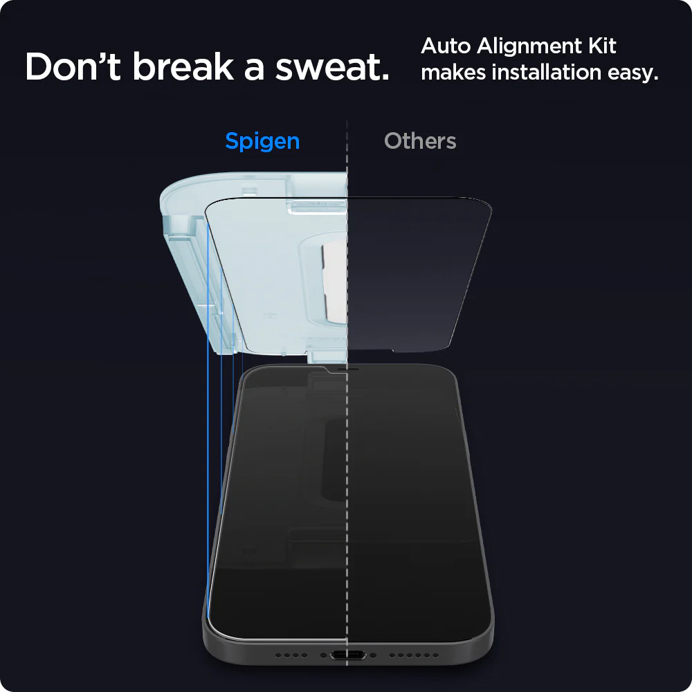Spigen Apple iPhone 12 Pro Max EZ Fit GLAS.tR Slim Glass Screen Protector - Clear - Image 2