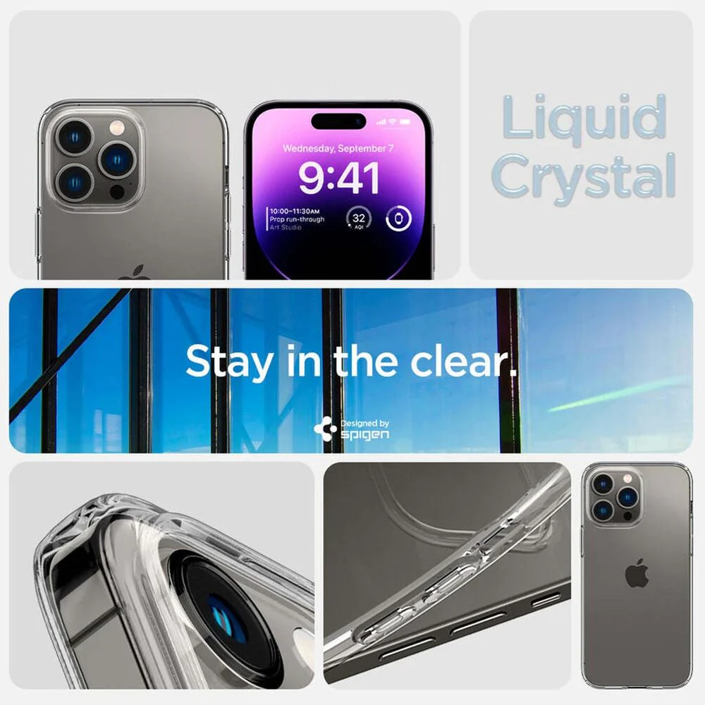 Spigen Apple iPhone 14 Pro Liquid Crystal Case - Clear - Image 2