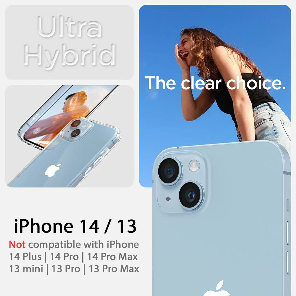 Spigen Apple iPhone 14 Ultra Hybrid Case - Clear - Image 2