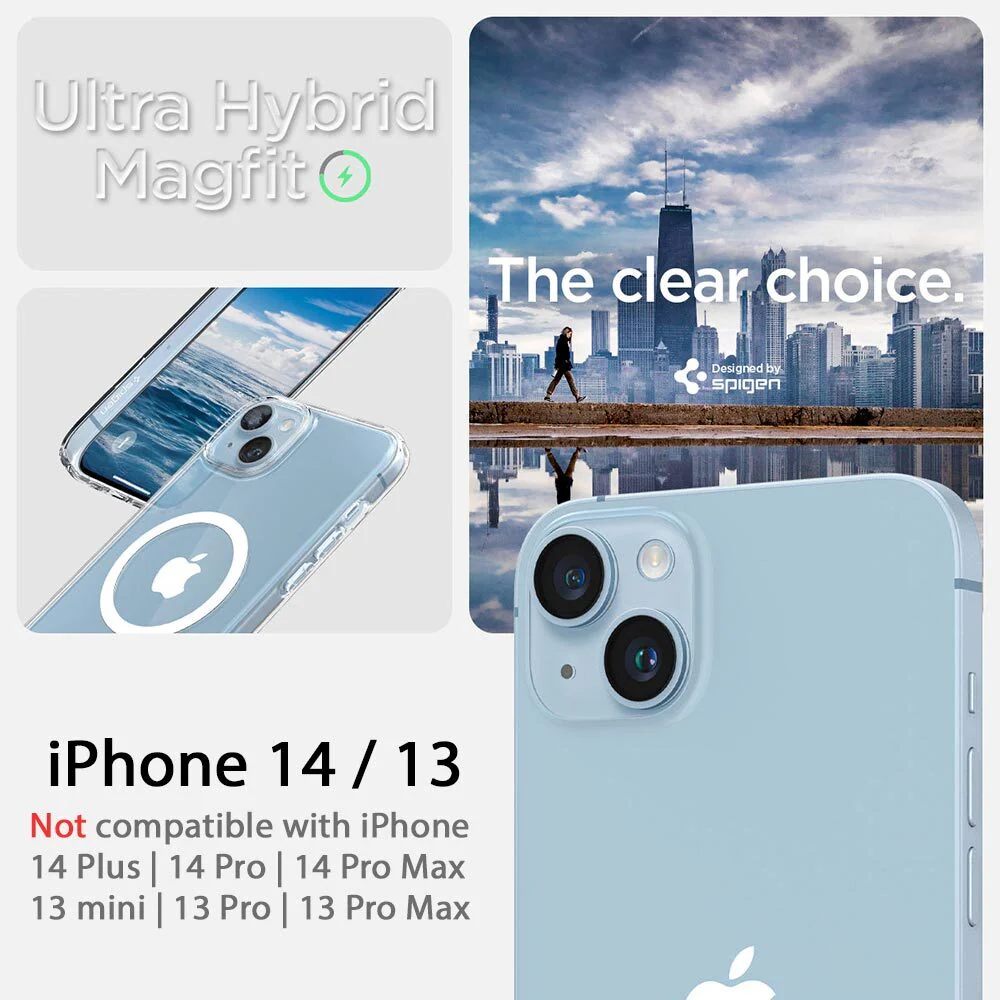 Spigen Apple iPhone 14 Ultra Hybrid Mag (MagFit) Case - White - Image 2