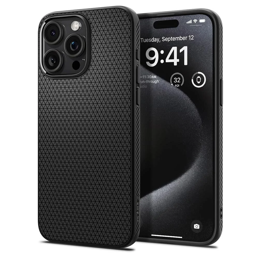 Spigen Apple iPhone 15 Pro Max Liquid Air Case - Black