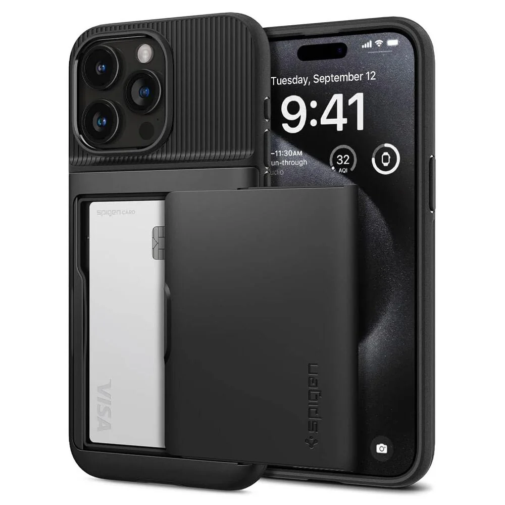 Spigen Apple iPhone 15 Pro Slim Armor CS Case - Black