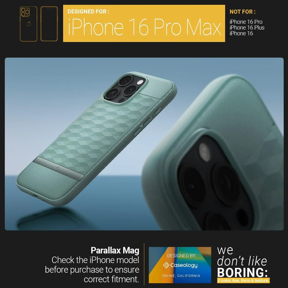 Spigen Apple iPhone 16 Pro Max Parallax Mag Case - Sage Green - Image 2