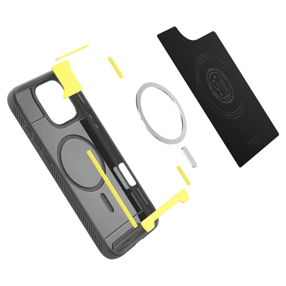 Spigen Apple iPhone 16 Pro Rugged Armor (MagFit) Case - Grey - Image 5