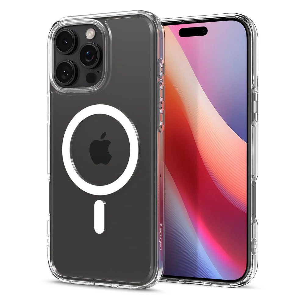 Spigen Apple iPhone 16 Pro Ultra Hybrid (MagFit) Case - Clear Case / White Ring