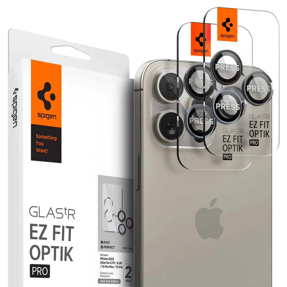 Spigen Apple iPhone 17 Pro Max EZ Fit GLAS.tR Optik Pro Zero One 2PCS Camera Lens Protector - Zero One