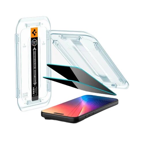 Spigen Apple iPhone 17 Pro Max EZ Fit GLAS.tR Privacy 2PCS Glass Screen Protector - Black