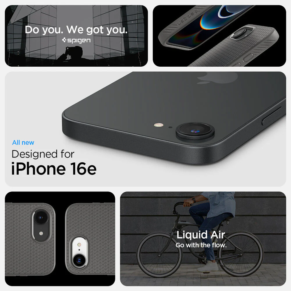 Spigen Apple iPhone 17e / 16e Liquid Air Case - Marble Grey - Image 2