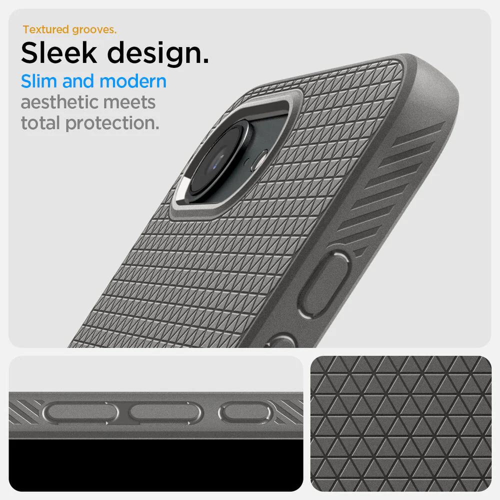 Spigen Apple iPhone 17e / 16e Liquid Air Case - Marble Grey - Image 4