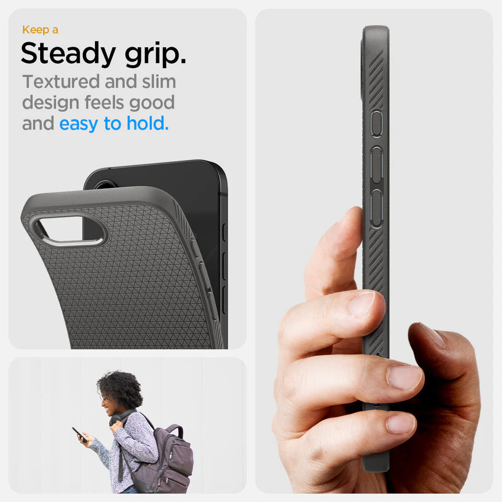 Spigen Apple iPhone 17e / 16e Liquid Air Case - Marble Grey - Image 5