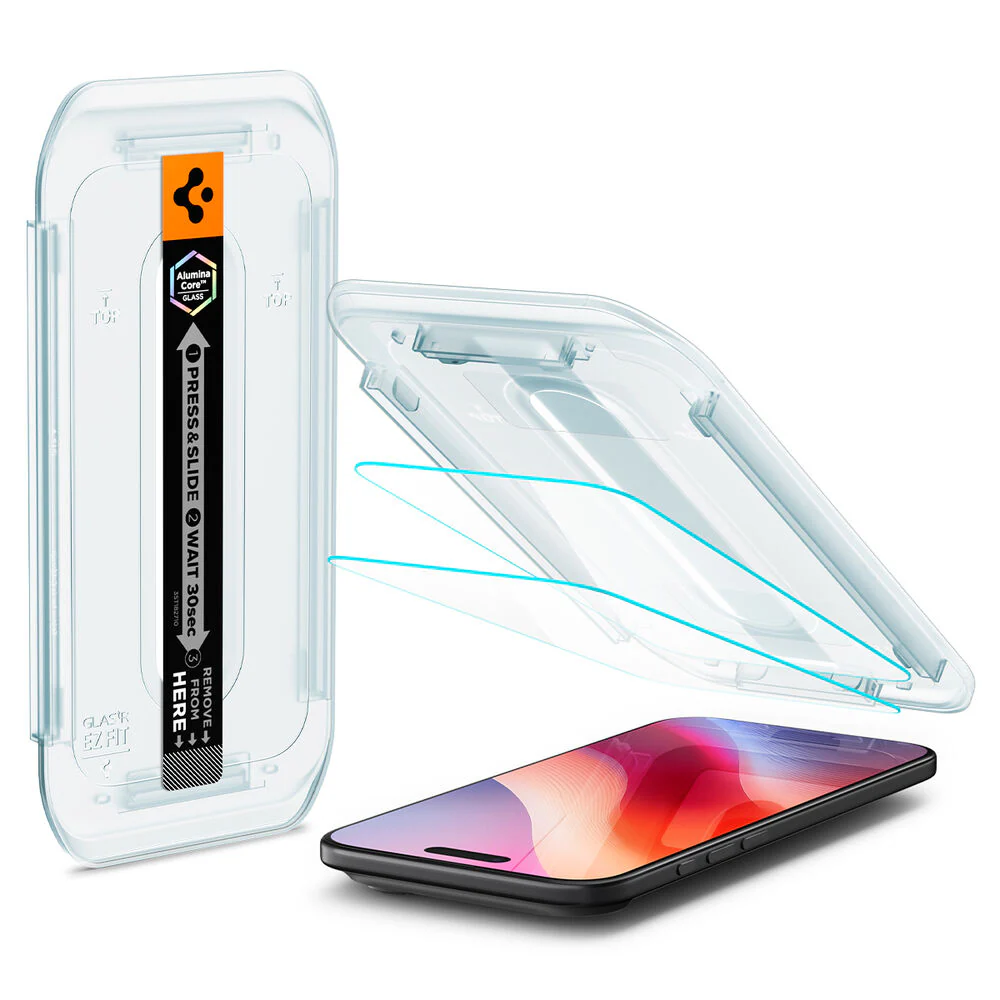 Spigen Apple iPhone Air GLAS.tR EZ Fit 2PCS Glass Screen Protector - Clear