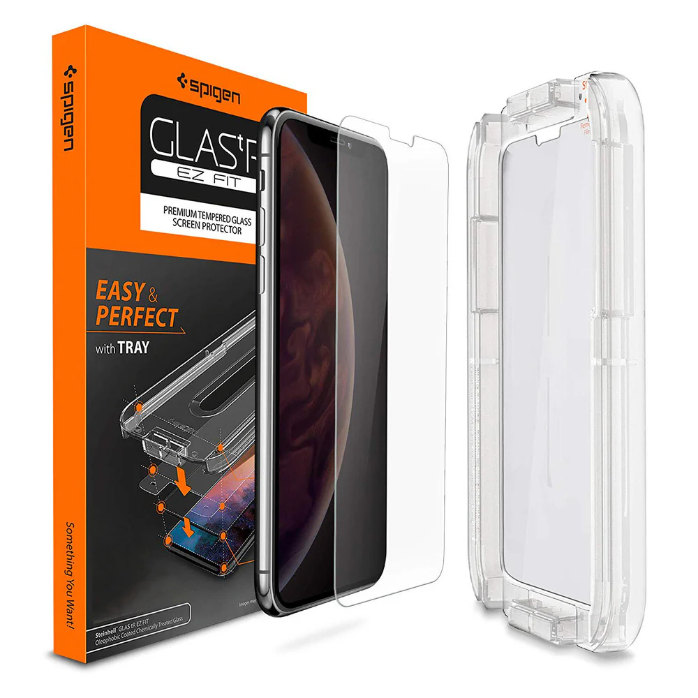Spigen Apple iPhone XR GLAS.tR EZ Fit Glass Screen Protector - Clear