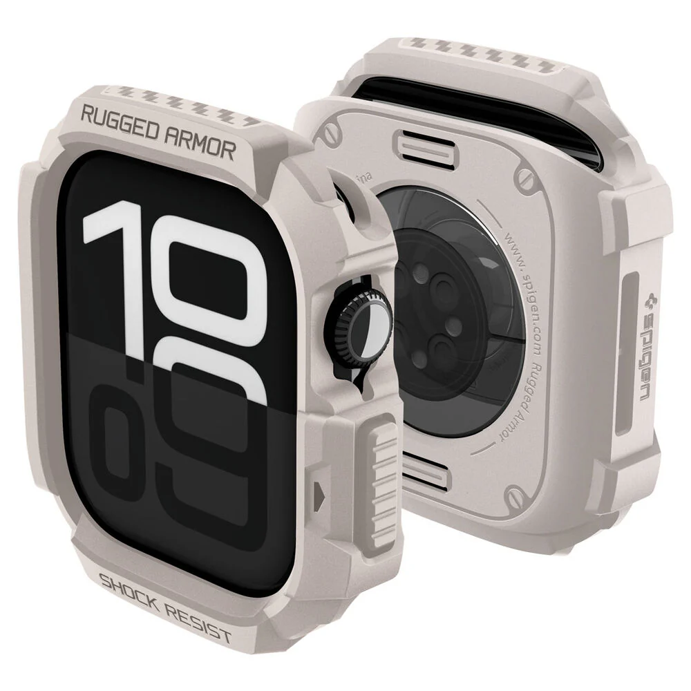 Spigen Apple Watch 10/11 42mm Rugged Armor 2 Case (Dune Beige) - Image 2
