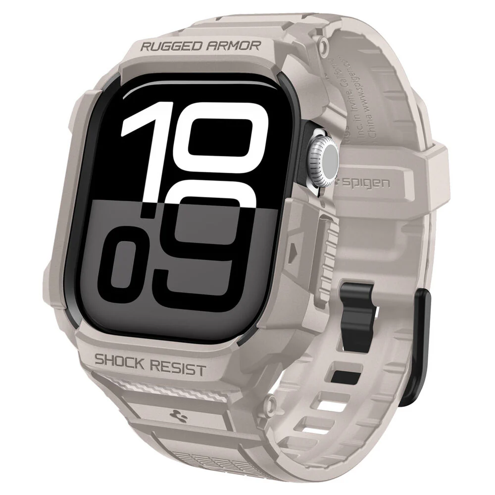 Spigen Apple Watch 10/11 42mm Rugged Armor Pro 2 Band Case (Dune Beige)