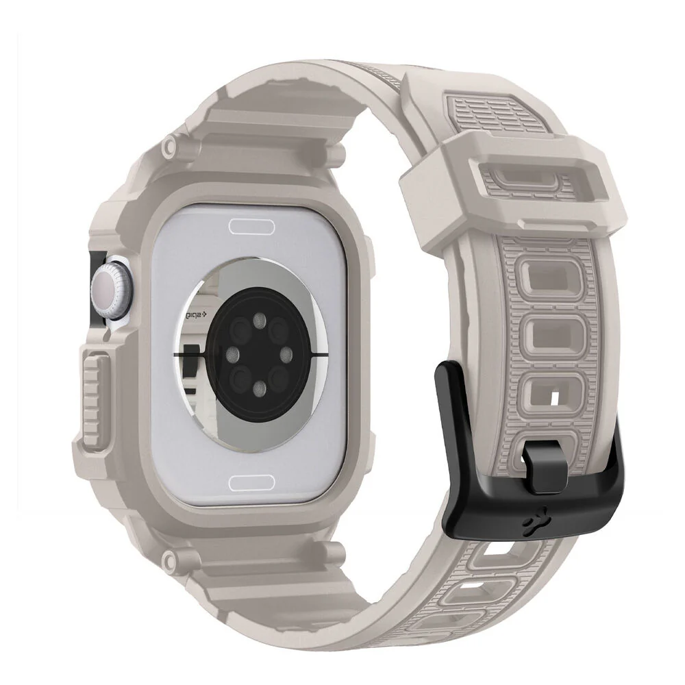 Spigen Apple Watch 10/11 42mm Rugged Armor Pro 2 Band Case (Dune Beige) - Image 3