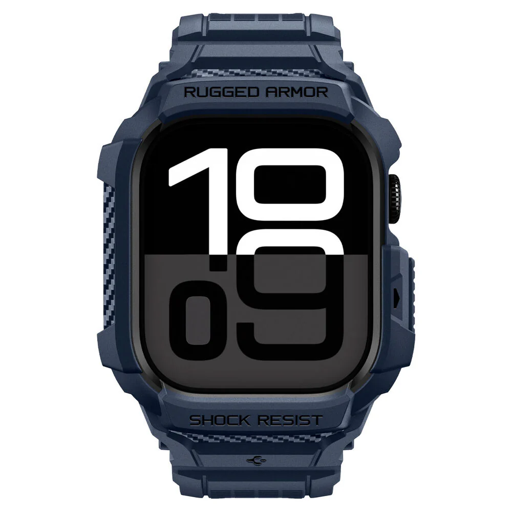 Spigen Apple Watch 10/11 42mm Rugged Armor Pro 2 Band Case (Navy Blue) - Image 2