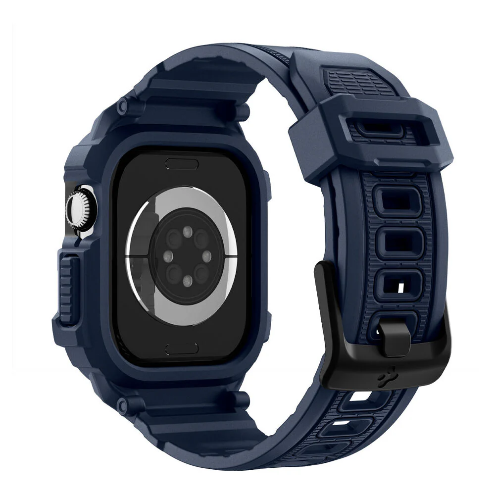 Spigen Apple Watch 10/11 42mm Rugged Armor Pro 2 Band Case (Navy Blue) - Image 3