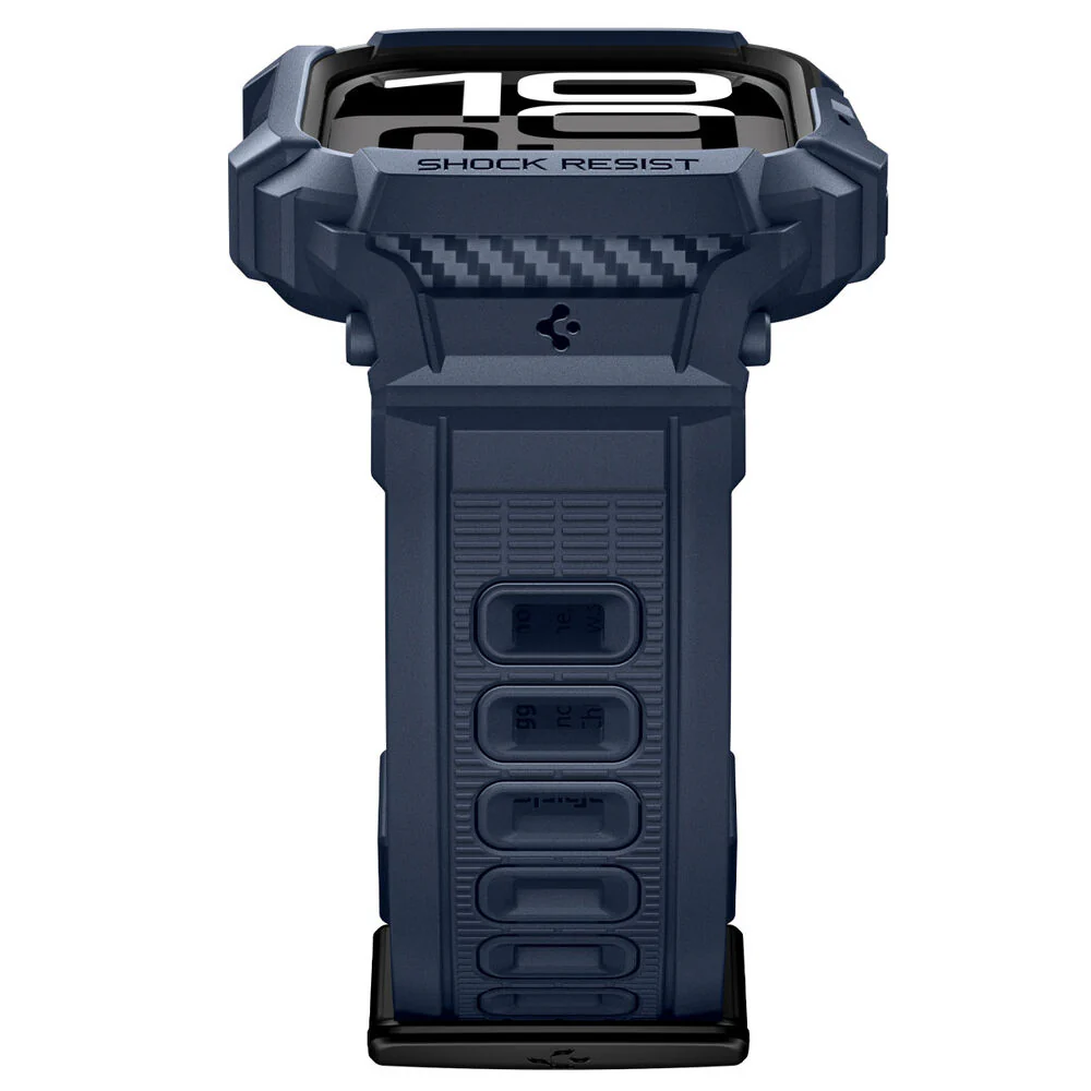 Spigen Apple Watch 10/11 42mm Rugged Armor Pro 2 Band Case (Navy Blue) - Image 6