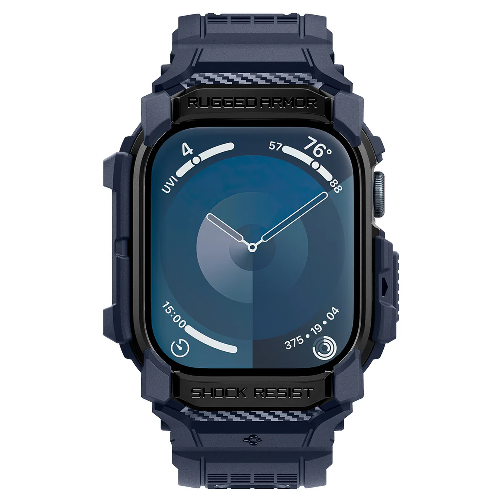 Spigen Apple Watch 10/11 42mm Rugged Armor Pro Band Case (Navy Blue) - Image 2