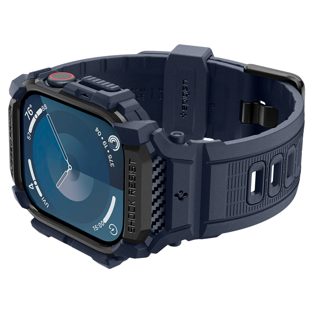 Spigen Apple Watch 10/11 42mm Rugged Armor Pro Band Case (Navy Blue) - Image 5