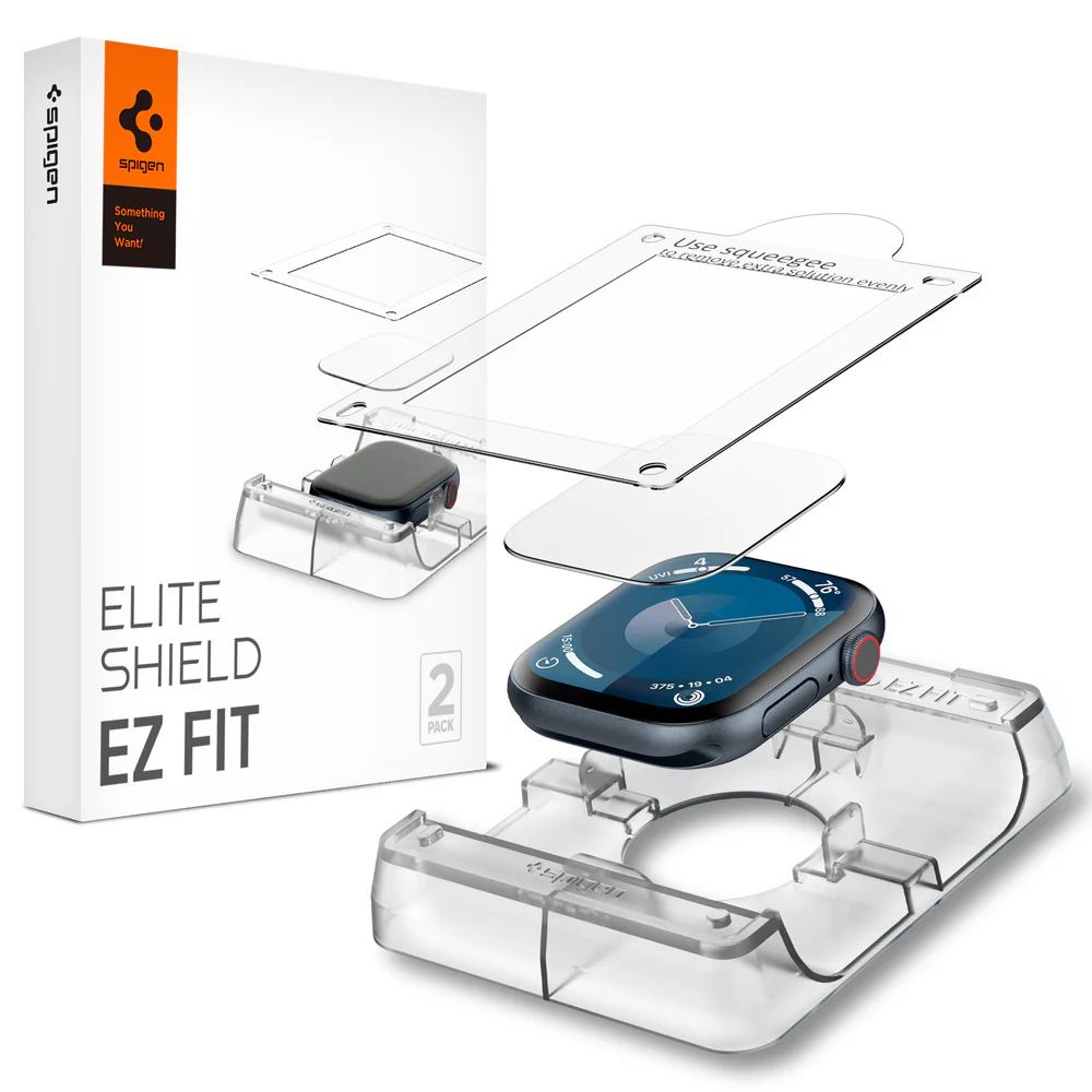 Spigen Apple Watch 10/11 46mm Elite Shield EZ Fit Screen Protector 2PCS (Clear)