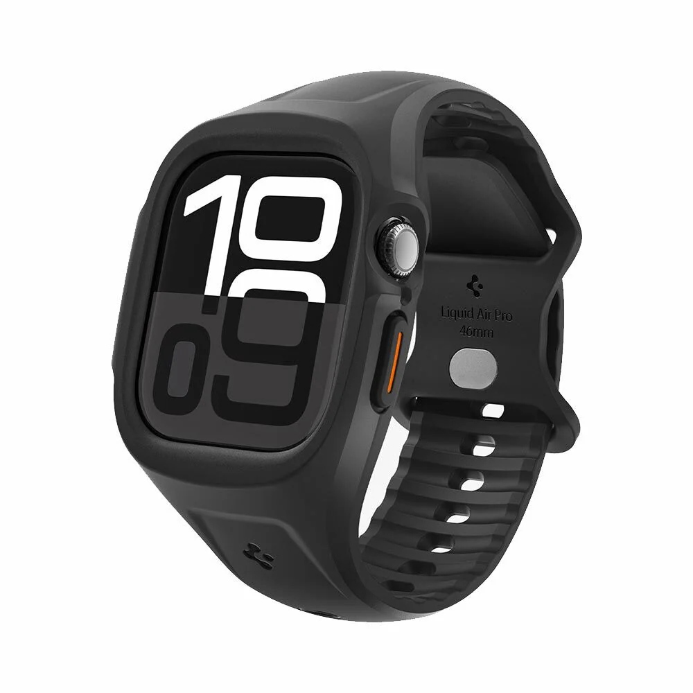Spigen Apple Watch 10/11 46mm Liquid Air Pro Band Case (Black) - Image 2