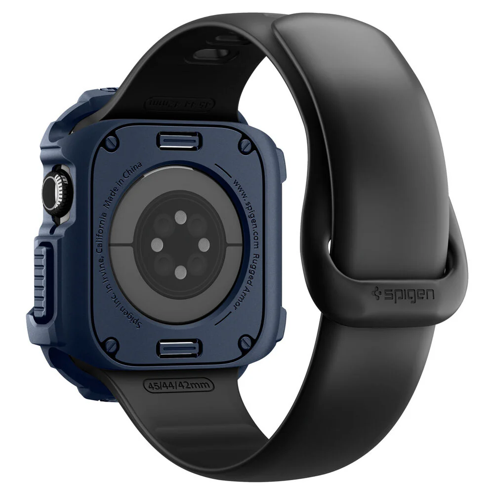 Spigen Apple Watch 10/11 46mm Rugged Armor 2 Case (Navy Blue) - Image 4