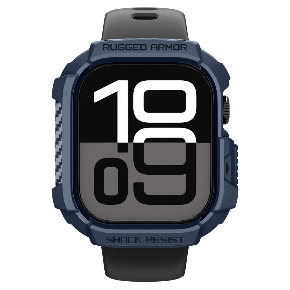 Spigen Apple Watch 10/11 46mm Rugged Armor 2 Case (Navy Blue) - Image 6