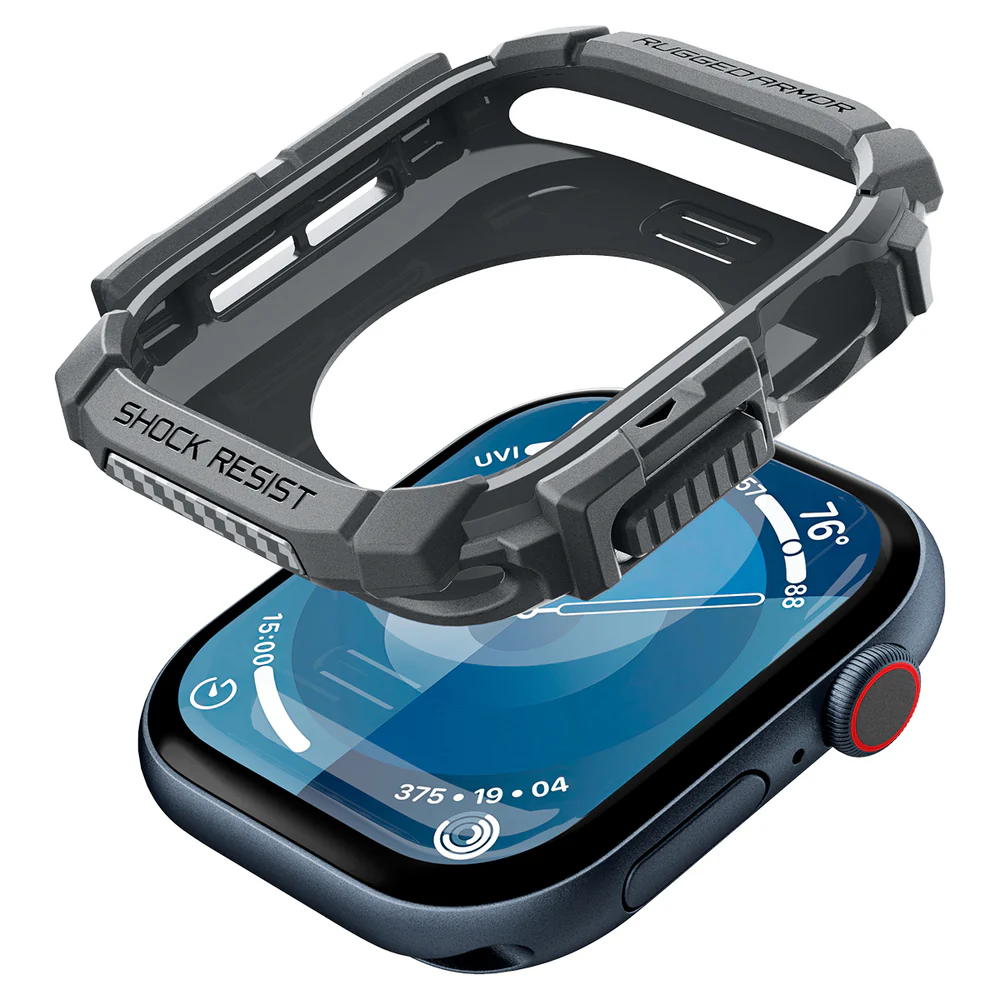 Spigen Apple Watch 10/11 46mm Rugged Armor Case (Dark Grey) - Image 3