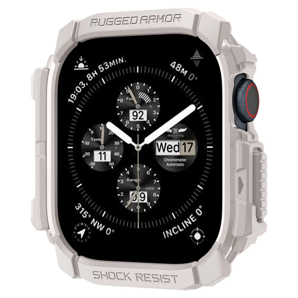 Spigen Apple Watch 10/11 46mm Rugged Armor Case (Dune Beige)
