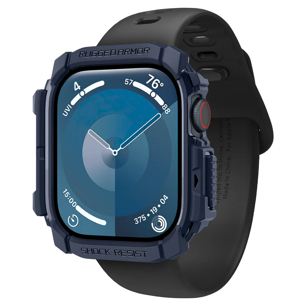 Spigen Apple Watch 10/11 46mm Rugged Armor Case (Navy Blue) - Image 3
