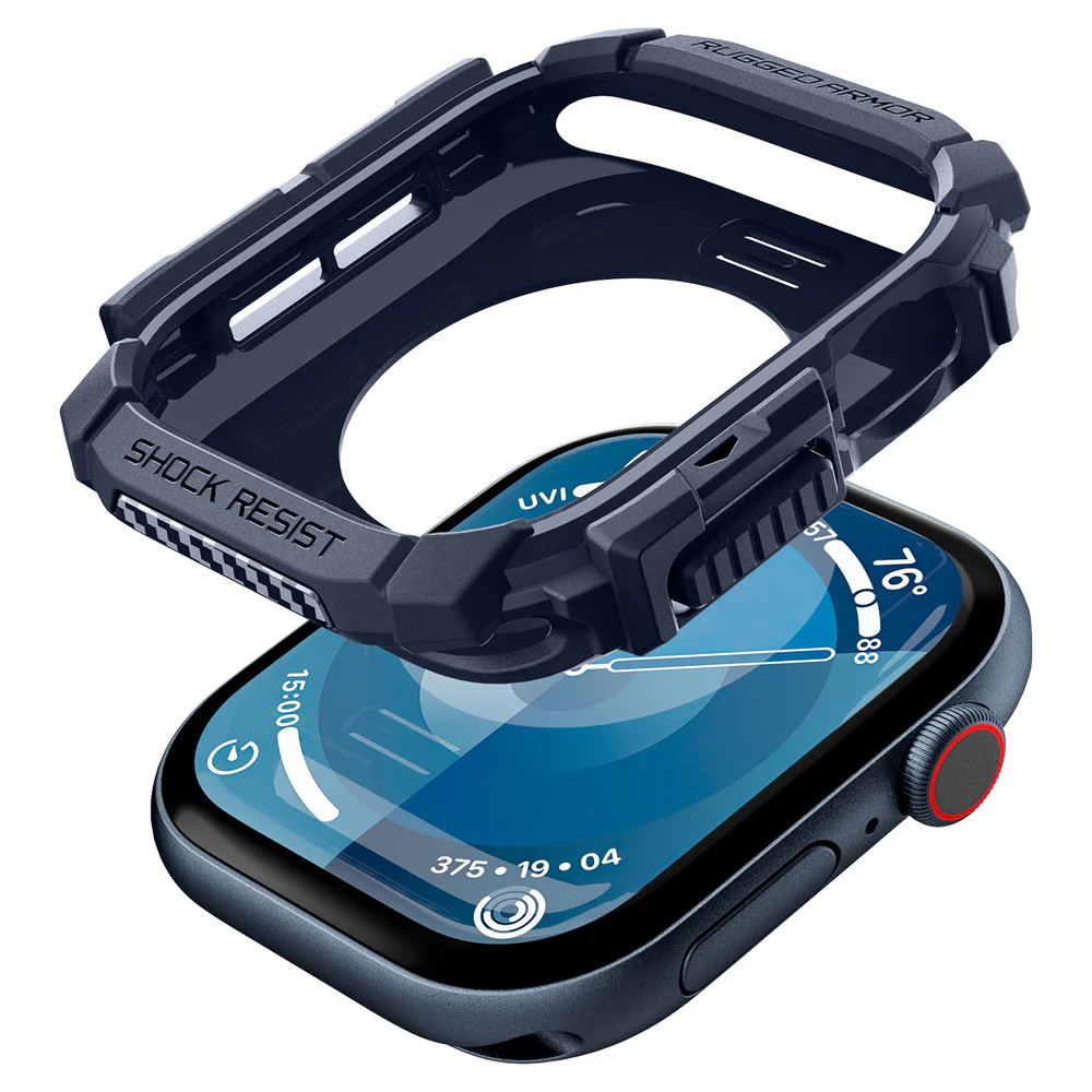 Spigen Apple Watch 10/11 46mm Rugged Armor Case (Navy Blue) - Image 4
