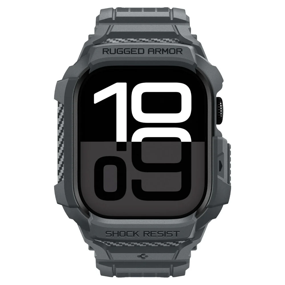 Spigen Apple Watch 10/11 46mm Rugged Armor Pro 2 Band Case (Dark Grey) - Image 2