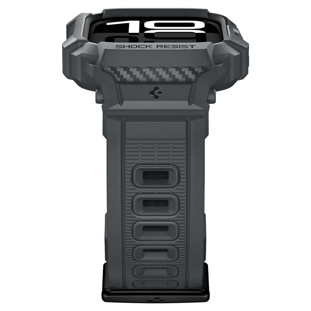 Spigen Apple Watch 10/11 46mm Rugged Armor Pro 2 Band Case (Dark Grey) - Image 6