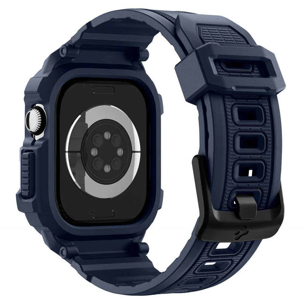 Spigen Apple Watch 10/11 46mm Rugged Armor Pro 2 Band Case (Navy Blue) - Image 3